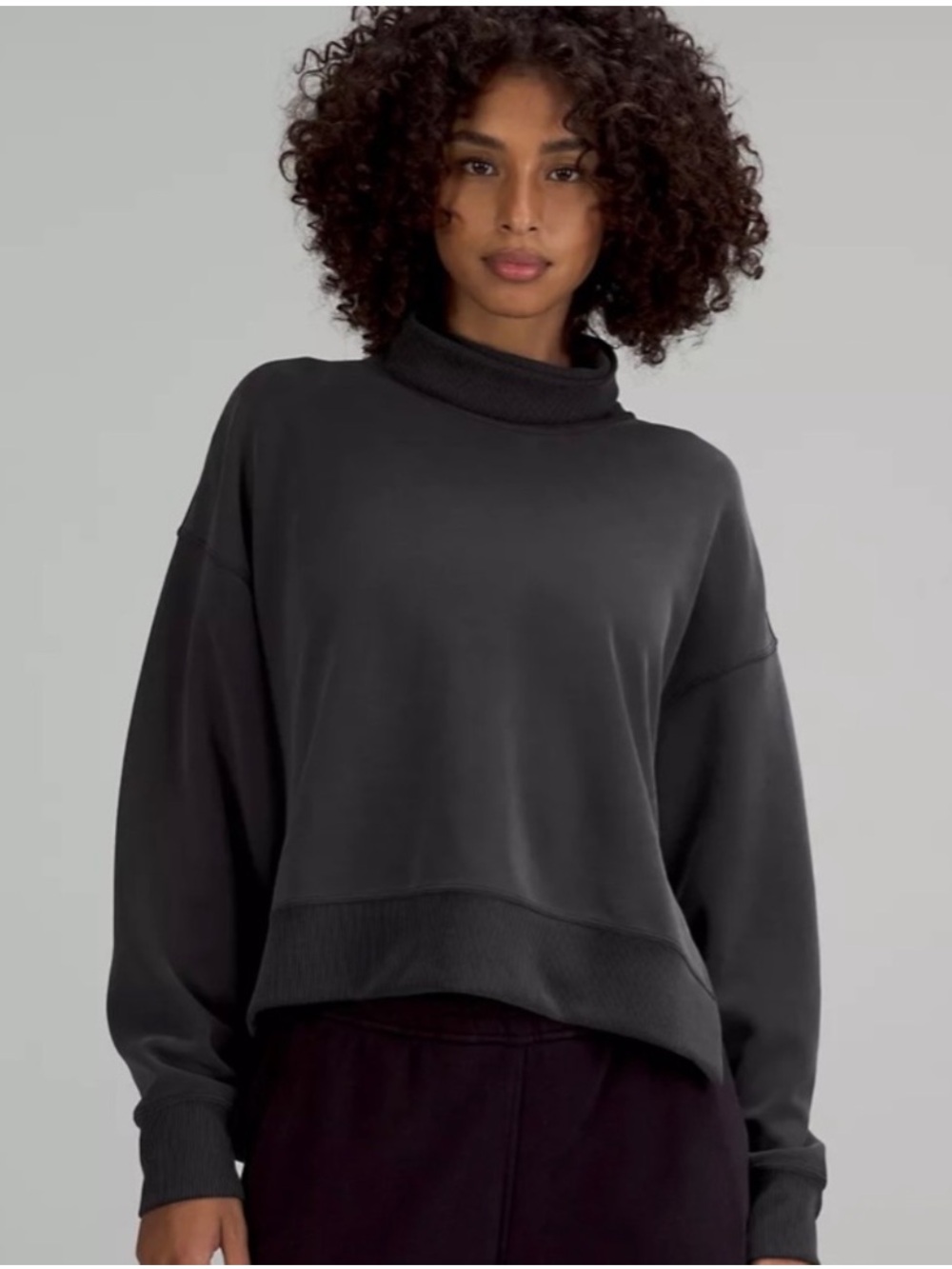 RD Style Dark Gray Turtleneck Pullover